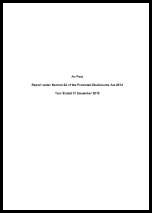 Protected Disclosures Report 2018