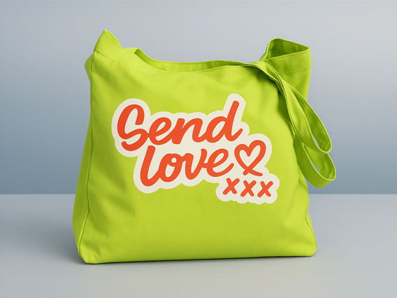 Send Love Tote Bag (Green) - 3