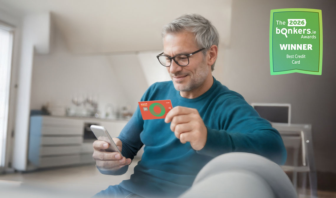 An Post Money Credit Card customer login area, allowing existing customers to access online banking and manage their credit card account