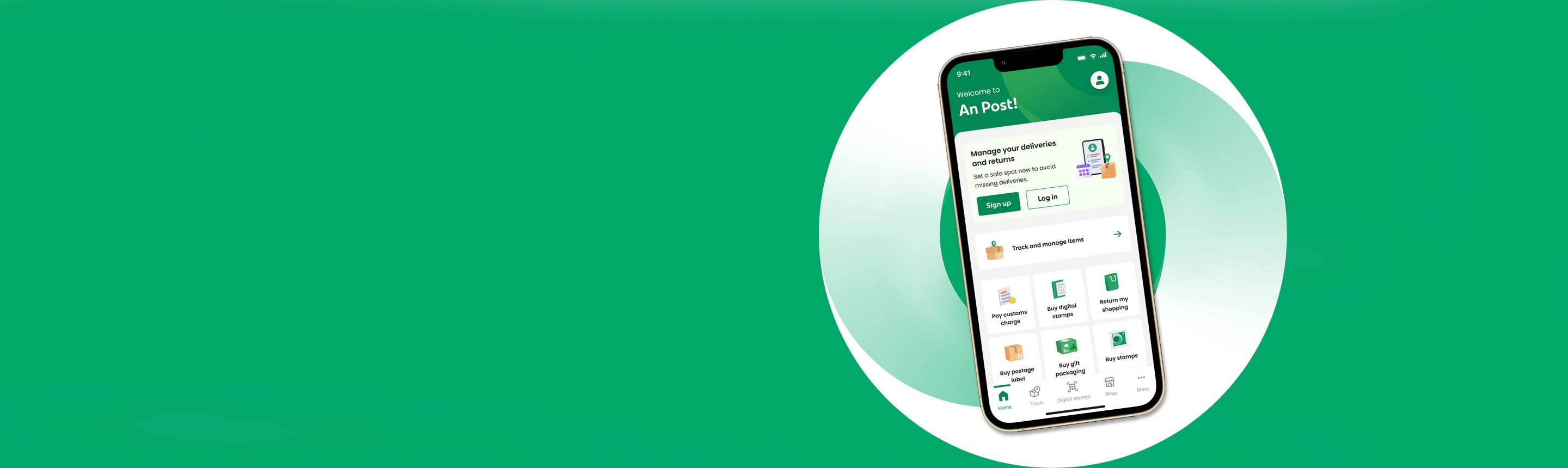 An Post app screen