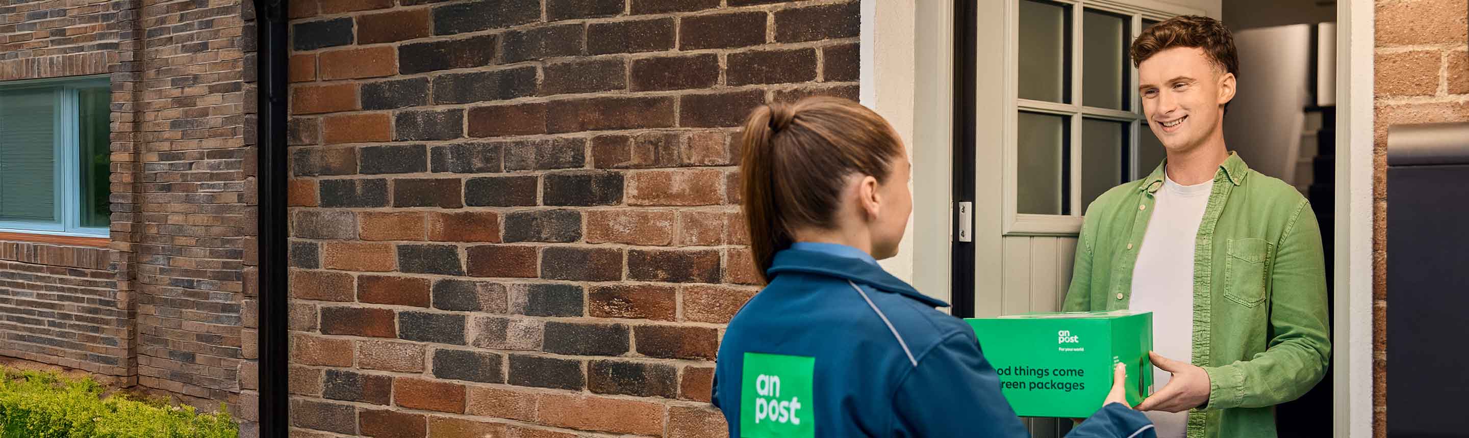 Receiving post with An Post made simple, helping customers get letters and parcels safely at home with guidance, delivery options and support.