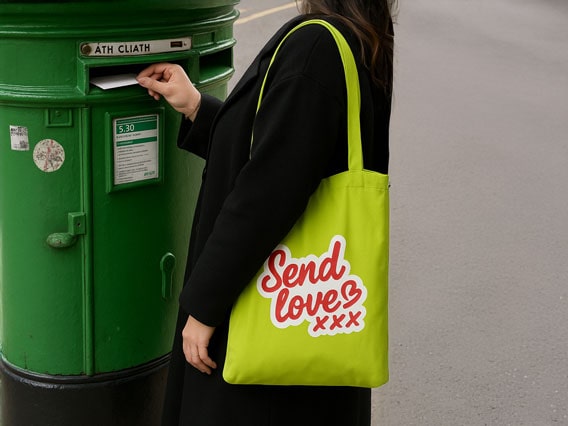 Send Love Tote Bags (Green x 2) - 2
