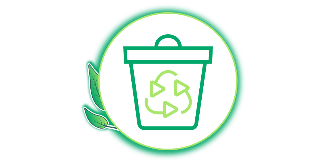 Banner reading ‘Responsible Consumption and Production’, representing An Post’s commitment to sustainable resource use