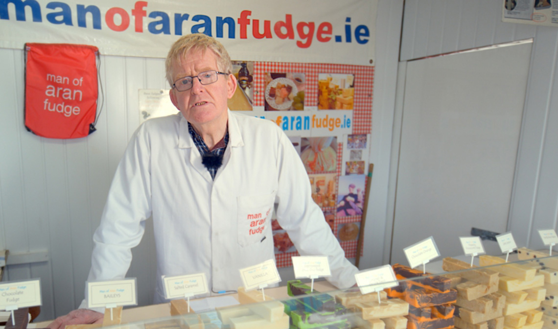 Man selling fudge