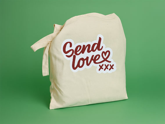 Send Love Tote Bag (White) - 3