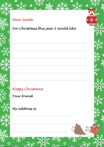Santa letter template 3
