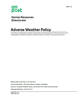 Adverse weather policy  Cover