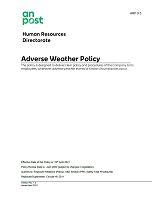 Adverse Weather Policy  Cover