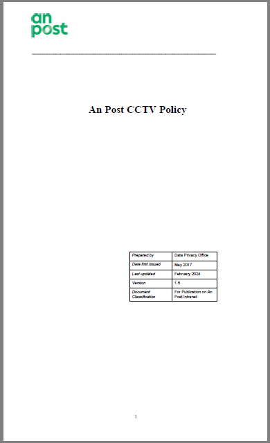 CCTV Policy Final February 2024 Cover